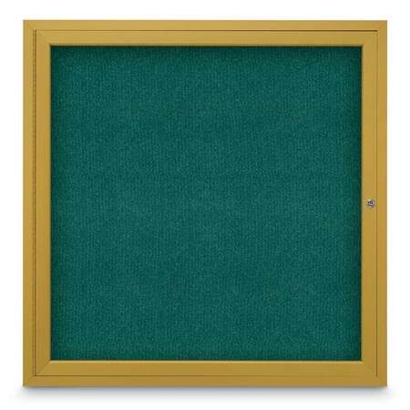 United Visual Products Sliding Door Indoor Enclosed Corkboard, 9 UV9029ACS-SATIN-BLACK